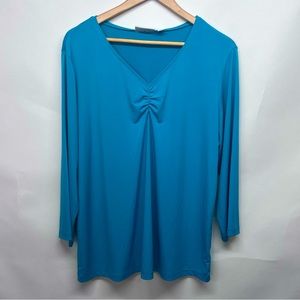 Susan Graver Women’s Turquoise Long Sleeved Top Size Large